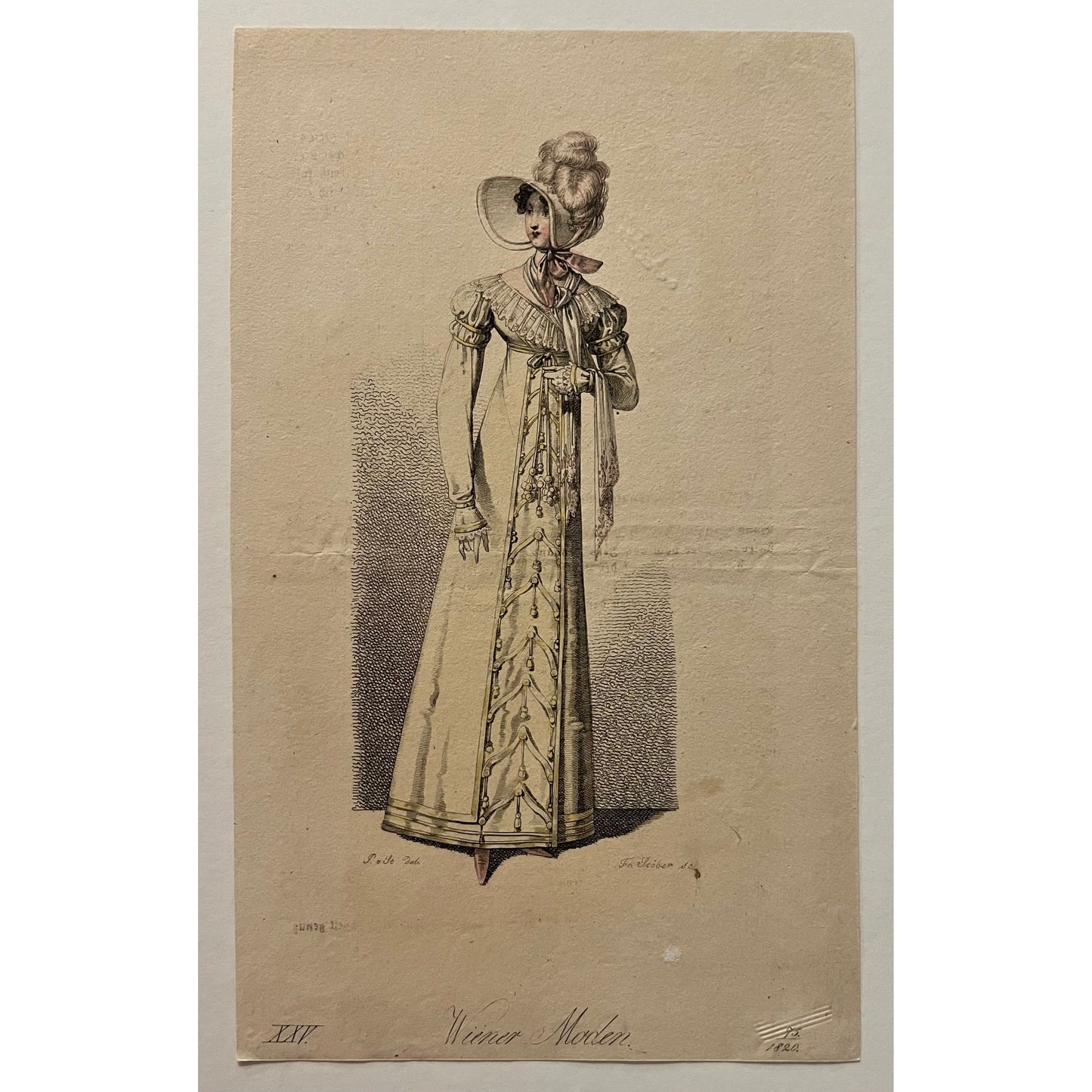 Original antique print of Viennese fashion plate from Wiener Moden, for sale by Victoria Cooper Antique Prints