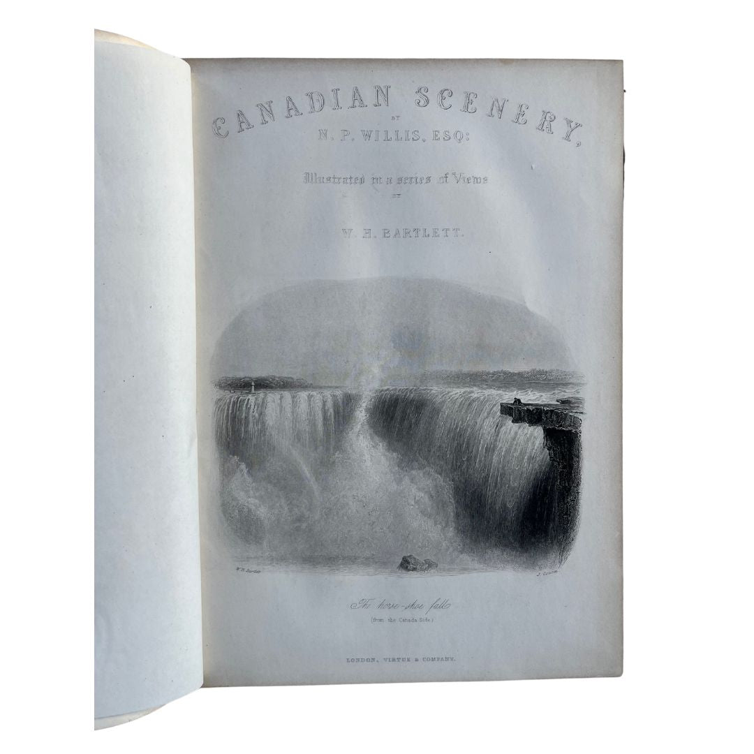 Canadian Scenery by Nathaniel Parker Willis, Esq. Illustrated in a series of Views by William Henry Bartlett.  (K1-A-1)