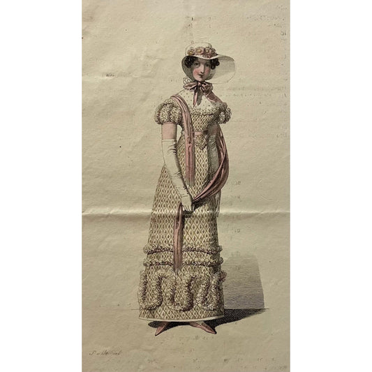 Original antique print of a Viennese fashion plate from Wiener Moden, Vienna, for sale by Victoria Cooper Antique Prints