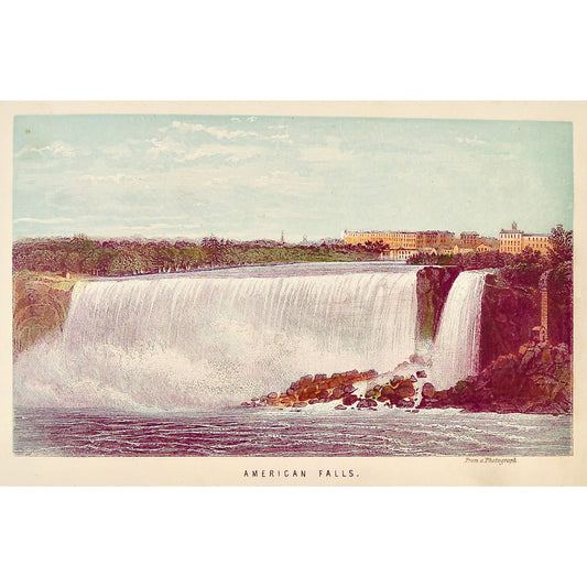 Original color antique print of American Falls, Niagara for sale by Victoria Cooper Antique Prints