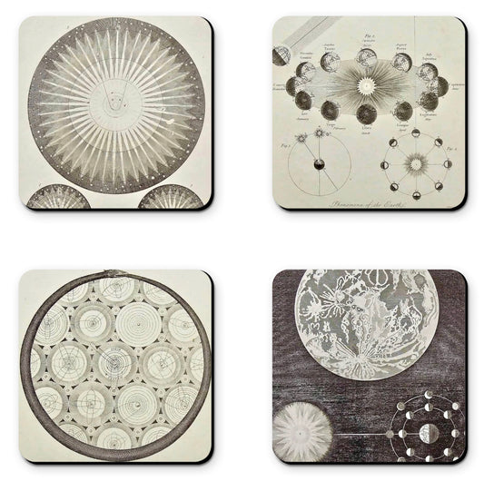 Ceramic Astronomy Coasters (set of 4)