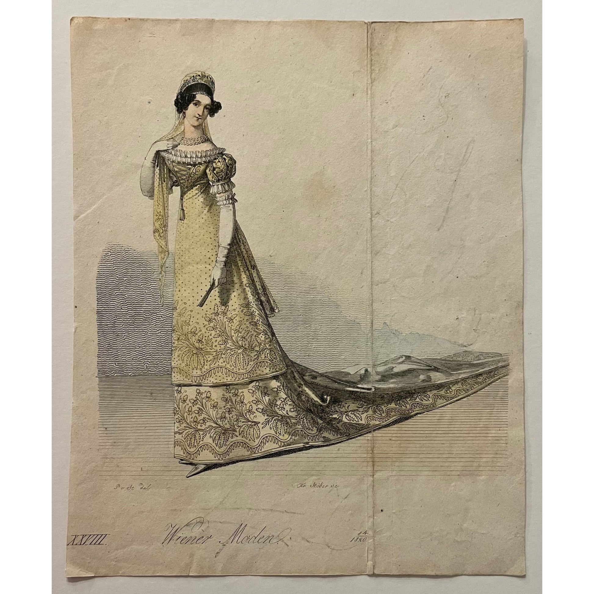 Original antique print of Viennese fashion plate from Wiener Moden, for sale by Victoria Cooper Antique Prints
