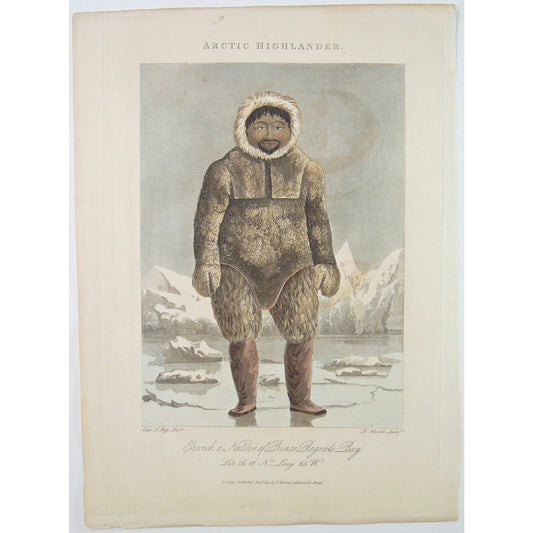 Arctic Highlander. Ervick, a Native of Prince Regents Bay. Lat. 76.12 N. Long. 65.W.  (B3-6b)