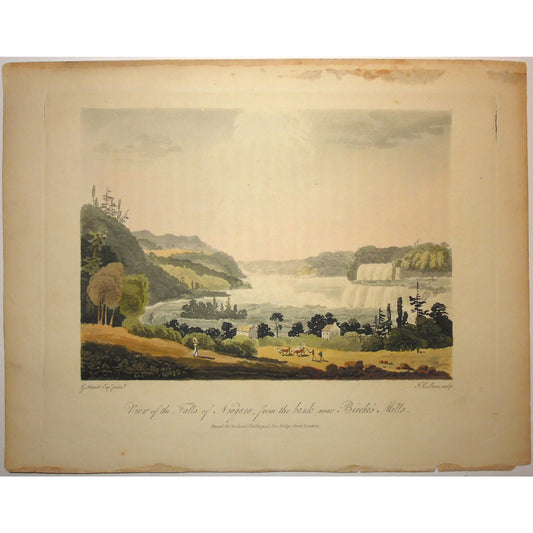 View of the Falls of Niagara, from the bank near Birches' Mills.  (B2-22a)