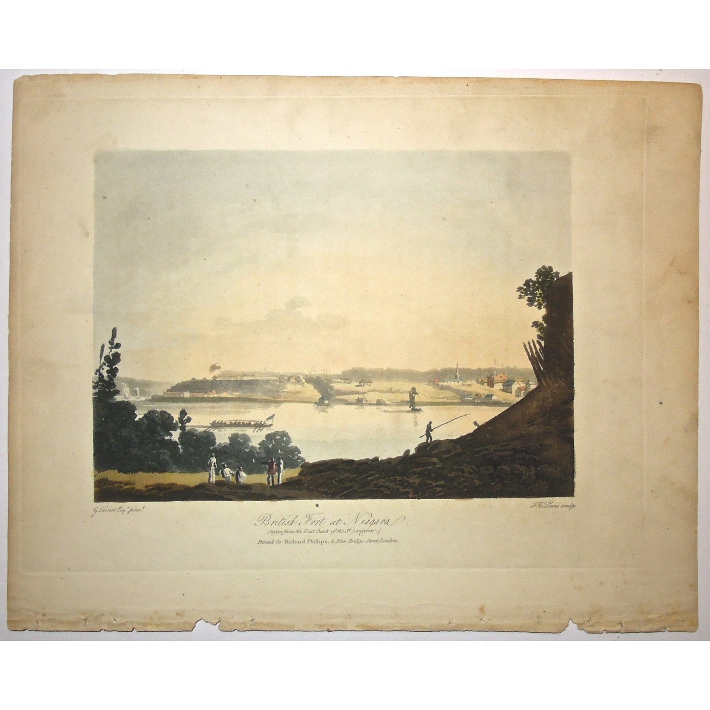 British Fort at Niagara. (taken from the East Bank of the St. Lawrence.) (B2-26a)