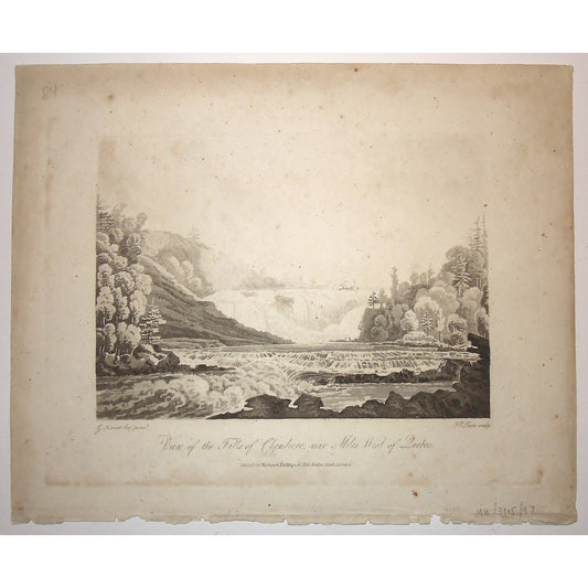 View of the Falls of Chaudière, nine Miles West of Quebec.  (B2-28d)