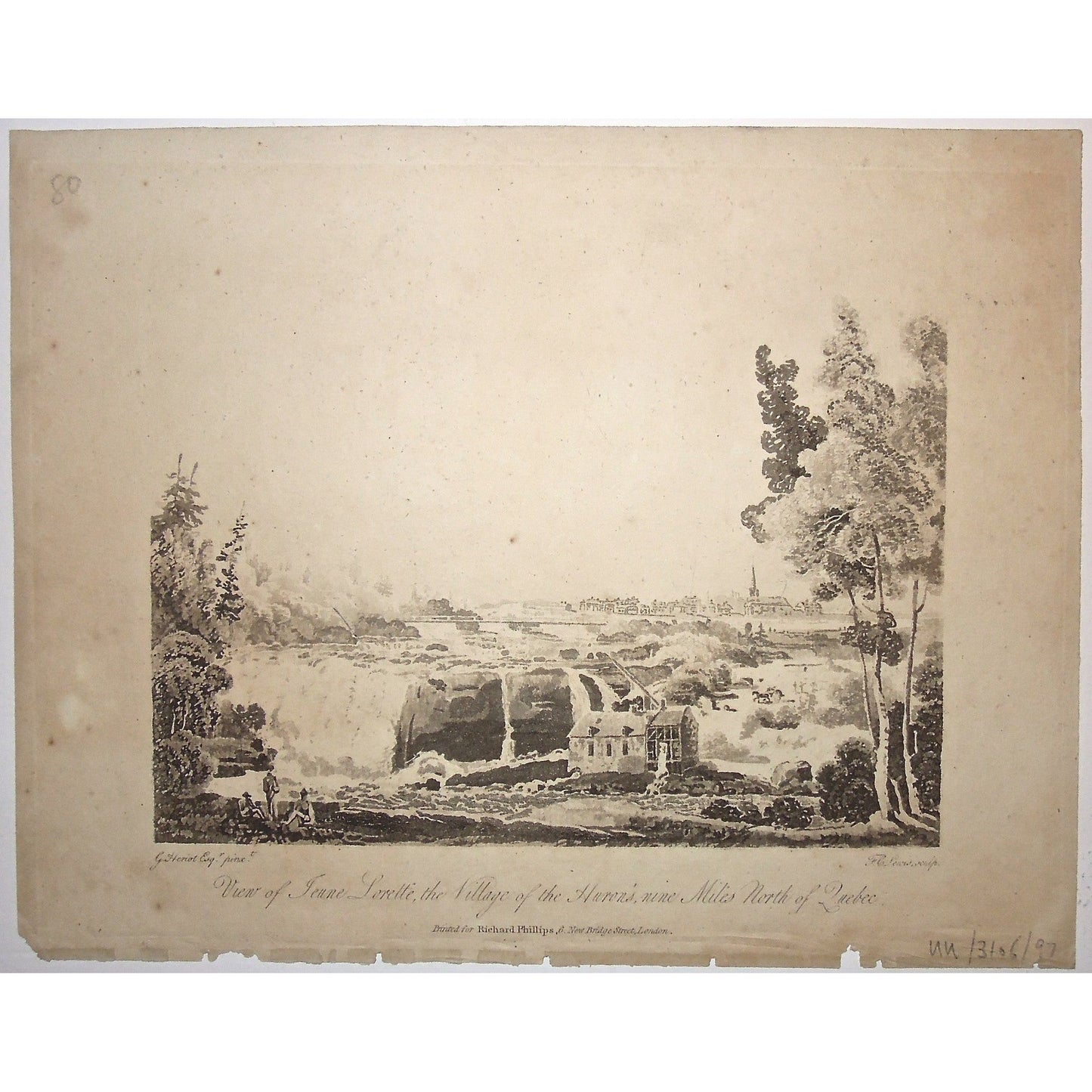 View of Jeune Lorette, the Village of the Huron’s, nine Miles North of Quebec. (B2-32c)