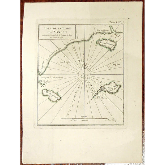 Idée de la Rade du Mingan. Suivant le Journal de la Fregate du Roy La Diane en 1755.  (S3-12)