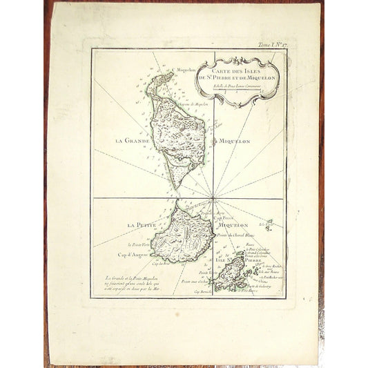 Carte des Isles de St. Pierre et de Miquelon.  (S3-14)