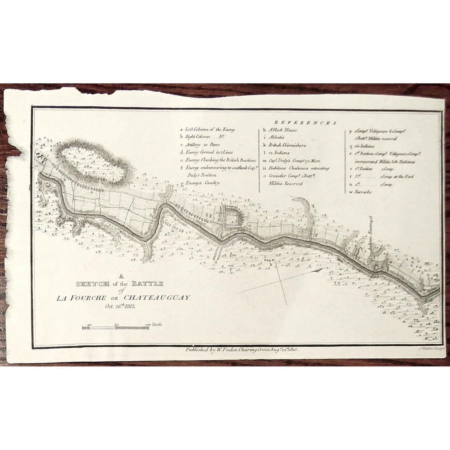 A Sketch of the Battle of La Fourche or Chateauguay. Oct. 26th, 1813. (S3-26b)