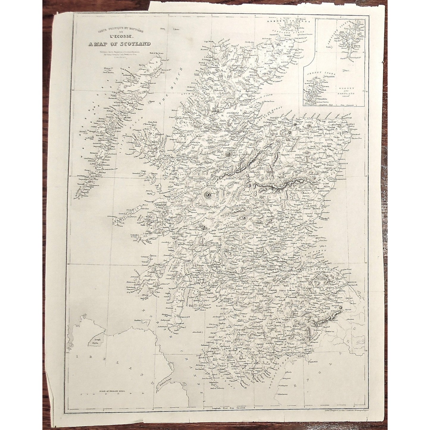 L'Ecosse, Scotland, Map, Scottish, Carte, Minch, Shetland Isles, Shetland Islands, Inverness, Aberdeen, Ross, Skye, Argyle, Ayre, North Channel, Scottish, Scottish prints, Scottish Maps, Antique Maps, Vintage Maps, Old Maps, Maps of Scotland, artwork