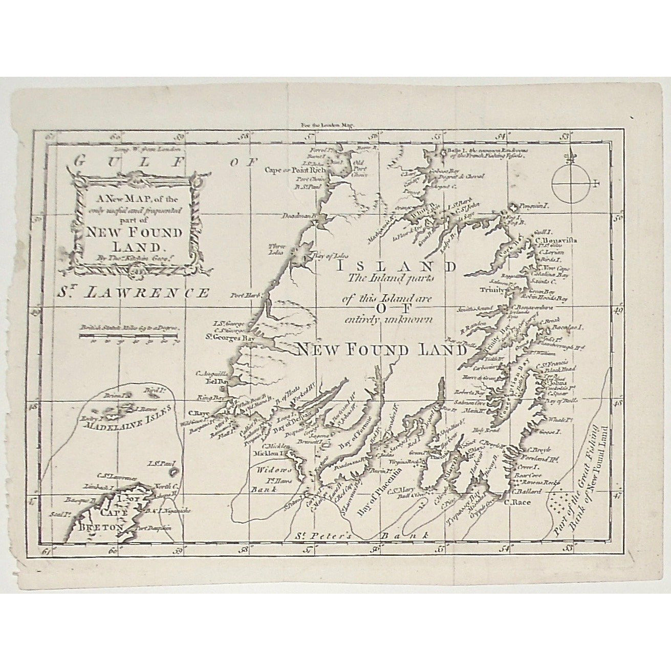 Map, Maps, Mapping, gulf, Gulf of St. Lawrence, St. Lawrence, New Foundland, Newfoundland, Ferrol Point, Burnt Island, Isle St. Jean, Island of St. John, St. Johns, Island, Cape rich, Point Rich, Old Port Choice, Beaver River, Deadman Bay, Three Isles, Bay of Isles, Port Harbour, St. George, Isle St. George, St. George's Bay, Cape Anguilla, Eel Bay, Ring Bay, Cape Raye, Wild Geese Island, Bargaus, Islands, Otter Bay, Swift Harbour, White Bear Bay, Old Mans Bay, Bay of Heats, Forked Harbour, Ramaus, Faltt Is