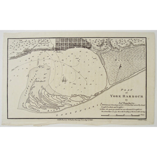 Plan of York Harbour, by Josh. Bouchette.  (S3-24a)