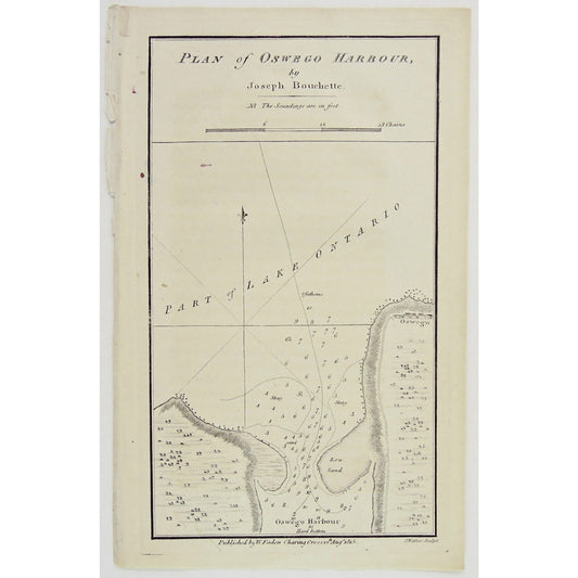 Plan of Oswego Harbour, by Joseph Bouchette.  (S3-25a)