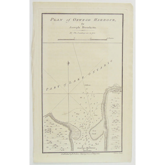 Plan of Oswego Harbour, by Joseph Bouchette.  (S3-25b)