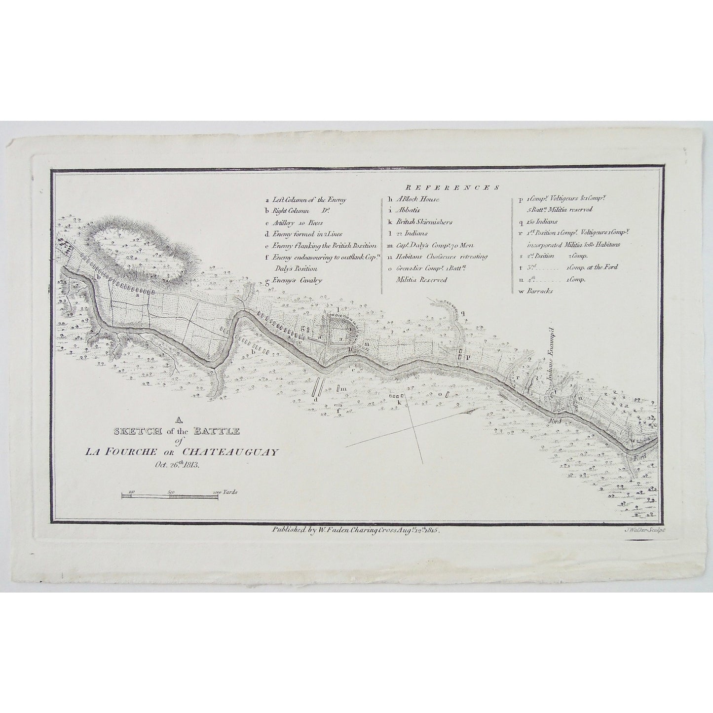 A Sketch of the Battle of La Fourche or Chateauguay. Oct. 26th, 1813. (S3-26a)