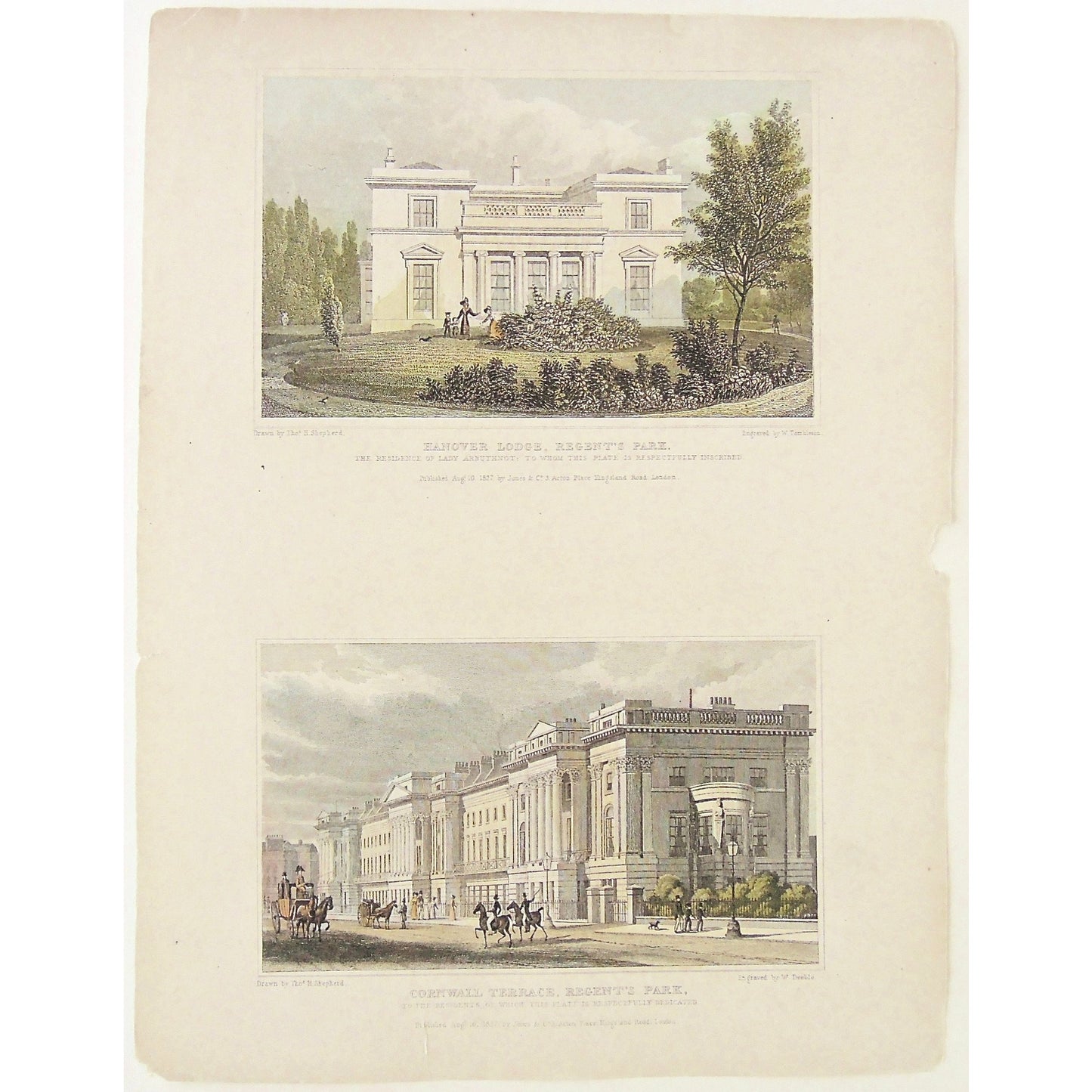 Hanover Lodge, Regent's Park. / Cornwall Terrace, Regent's Park. (S2-30)