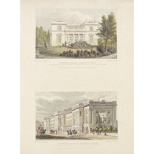 Hanover Lodge, Regent's Park. / Cornwall Terrace, Regent's Park.  (S2-30)
