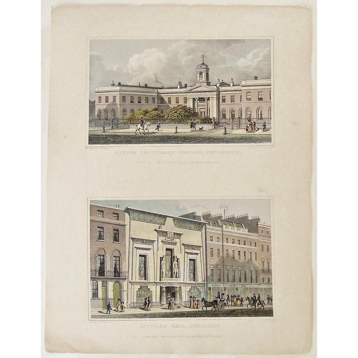 Asylum for Female Orphans, Westminster. / Egyptian Hall, Piccadilly. (S2-34)