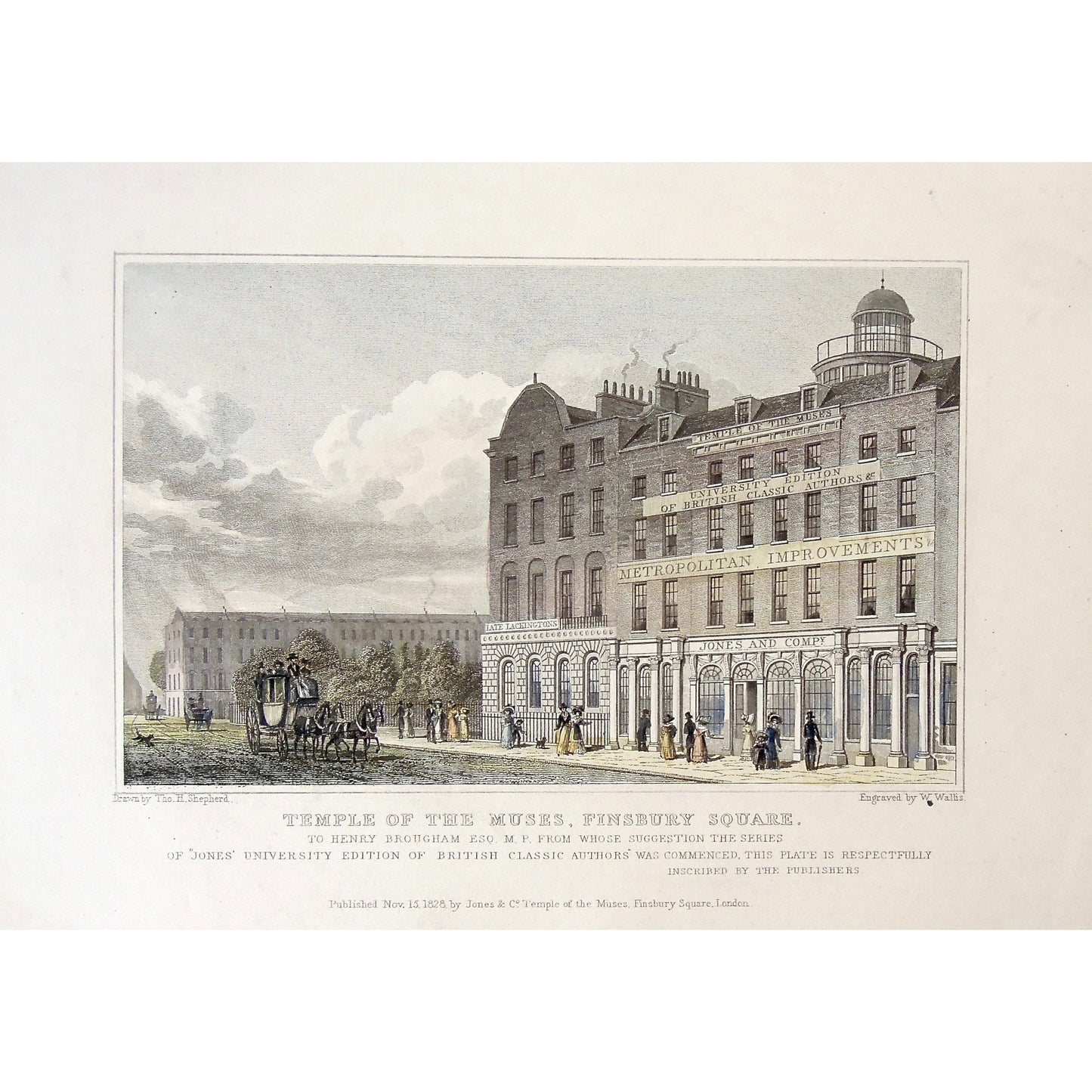 The London University. / Temple of the Muses, Finsbury Square.  (S2-36)