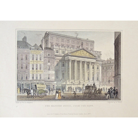 The Mansion House, from the Bank.  (S2-37c)