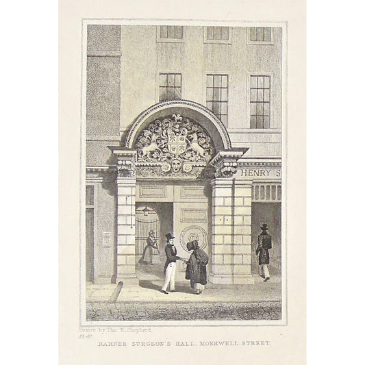 Barber Surgeon's Hall, Monkwell Street.  (S2-41a)