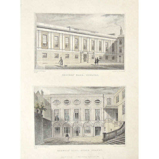Grocers' Hall, Poultry. / Brewers' Hall, Addle Street.  (S2-50)