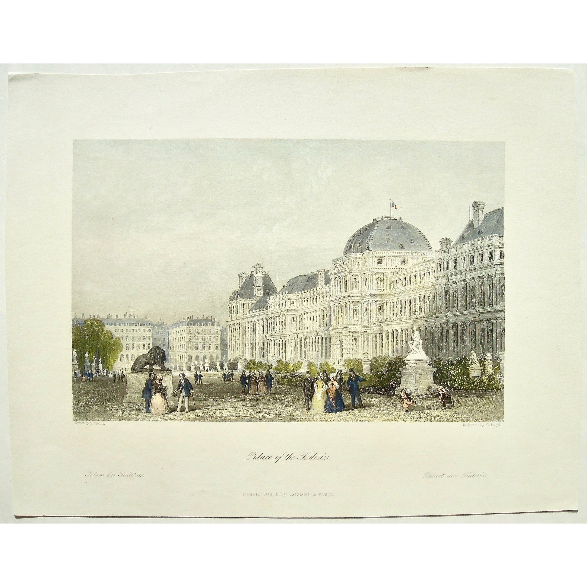 Palace of the Tuileries, Palace, Tuileries, Palais, Palais des Tuileries, Palast, Palast der Tuileries, Exterior, Building, Buildings, architecture, Socializing, French Style, French Dress, Renaissance, Renaissance Architecture, Royal, Imperial palace, Paris, Louis XIII, Louis XIV, Louis XV, Louis XVI, Napoleon, Residence, Tuileries Palace, Garden, Gardens, Strolling, French Revolution, Baroque, Detailed design, France, France Illustrated, Exhibiting its Landscape Scenery, Antiquities, Military and Ecclesia