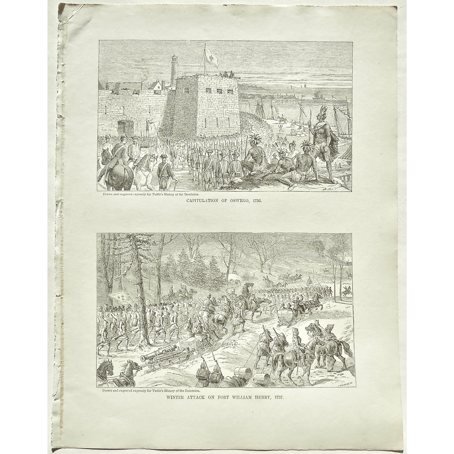 Capitulation of Oswego, 1756. - Winter Attack on Fort William Henry, 1757.  (B2-72b)