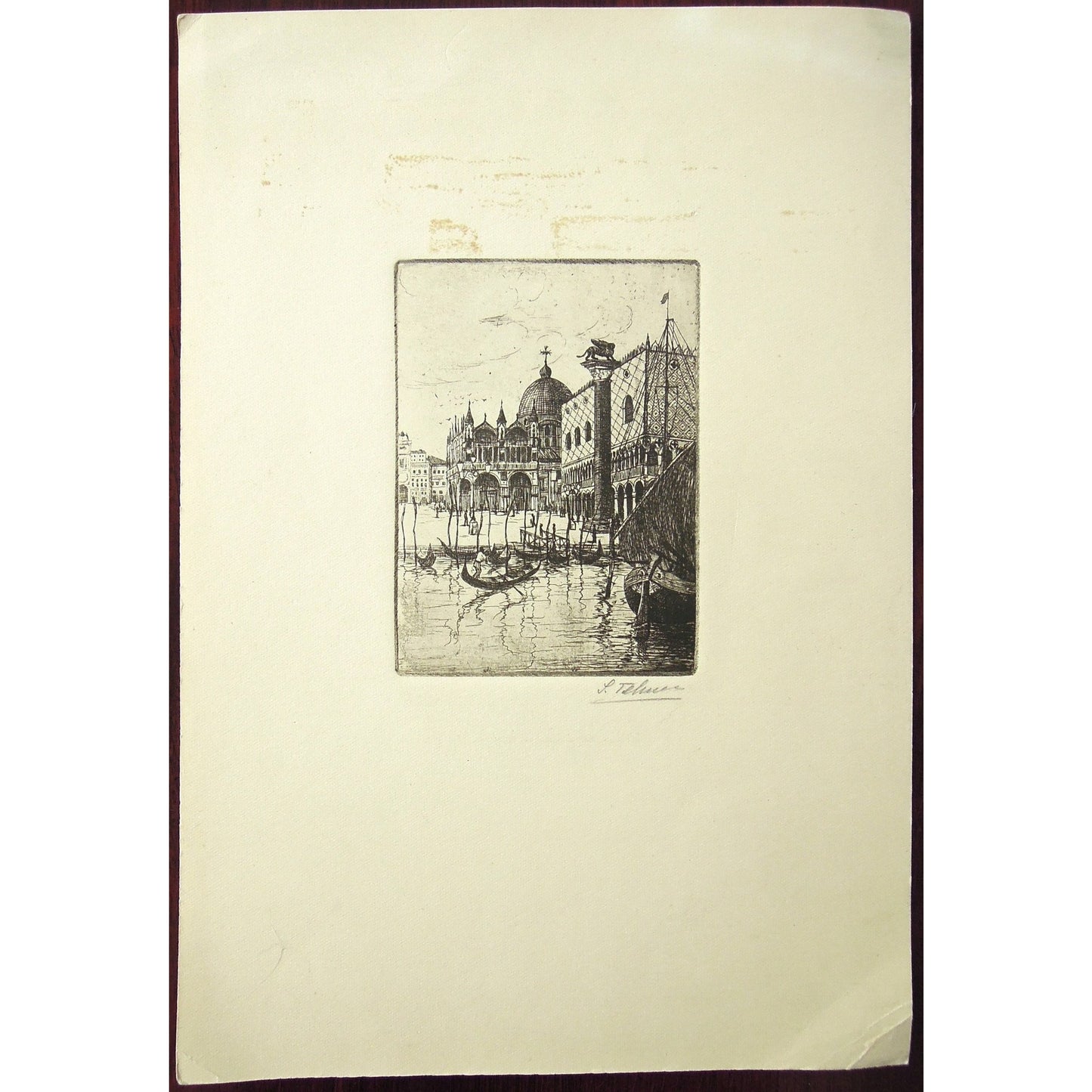 Untitled: Venice, signed etching (B5-A-21)