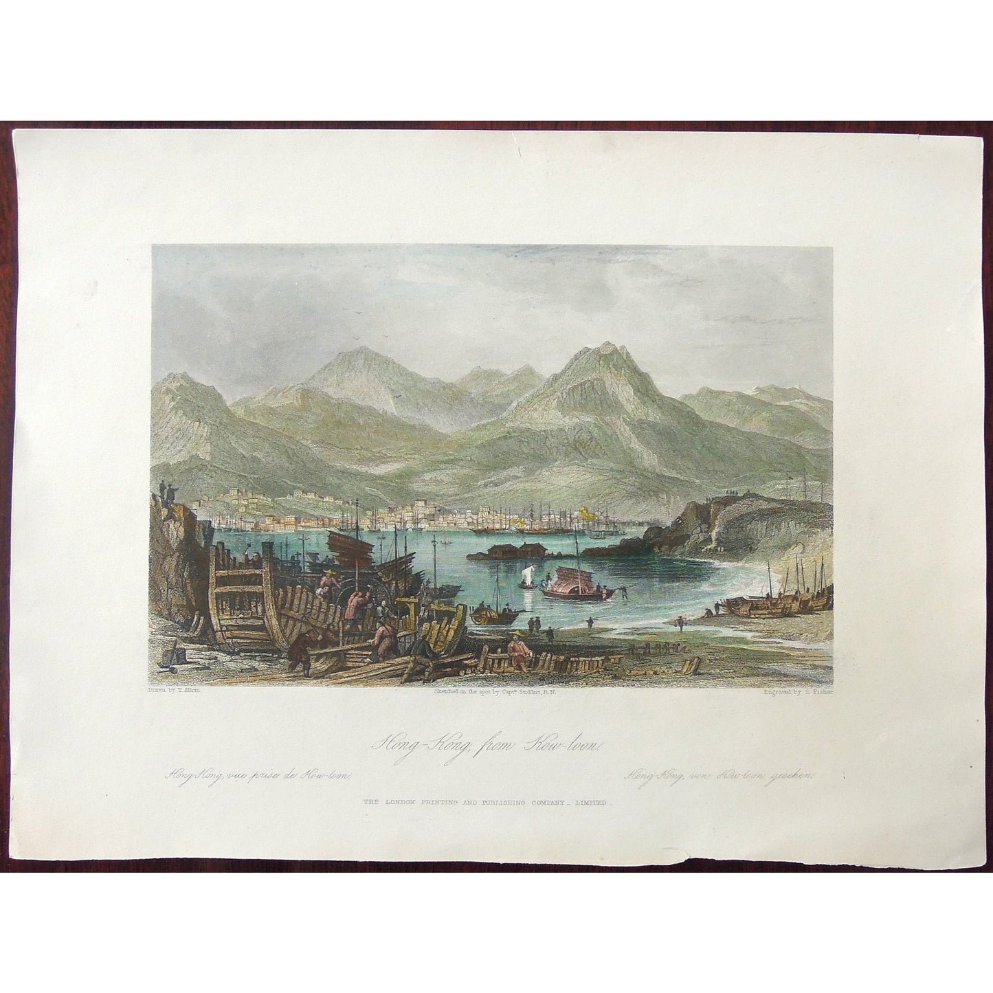 Hong-Kong, from Kow-loon. Hong-Kong, vue prise de Kow-loon. Hong-Kong, von Kow-loon gesehen. (B5-A-24)