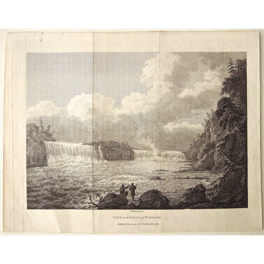 View of the Falls of Niagara. Published Dec. 22, 1798 by J. Stockdale, Piccadilly.  (B1-8)