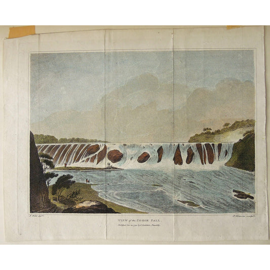 View of the Cohoz Fall. Published Dec. 22, 1798 by J. Stockdale, Piccadilly.  (B1-10)