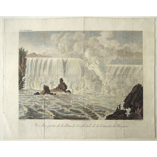 Vue d'une partie de la Branche Occidentale de la Cataracte de Niagara. Dirigé par P.F. Tardieu, Place de l'Estrapade No. 18.  (B1-14)