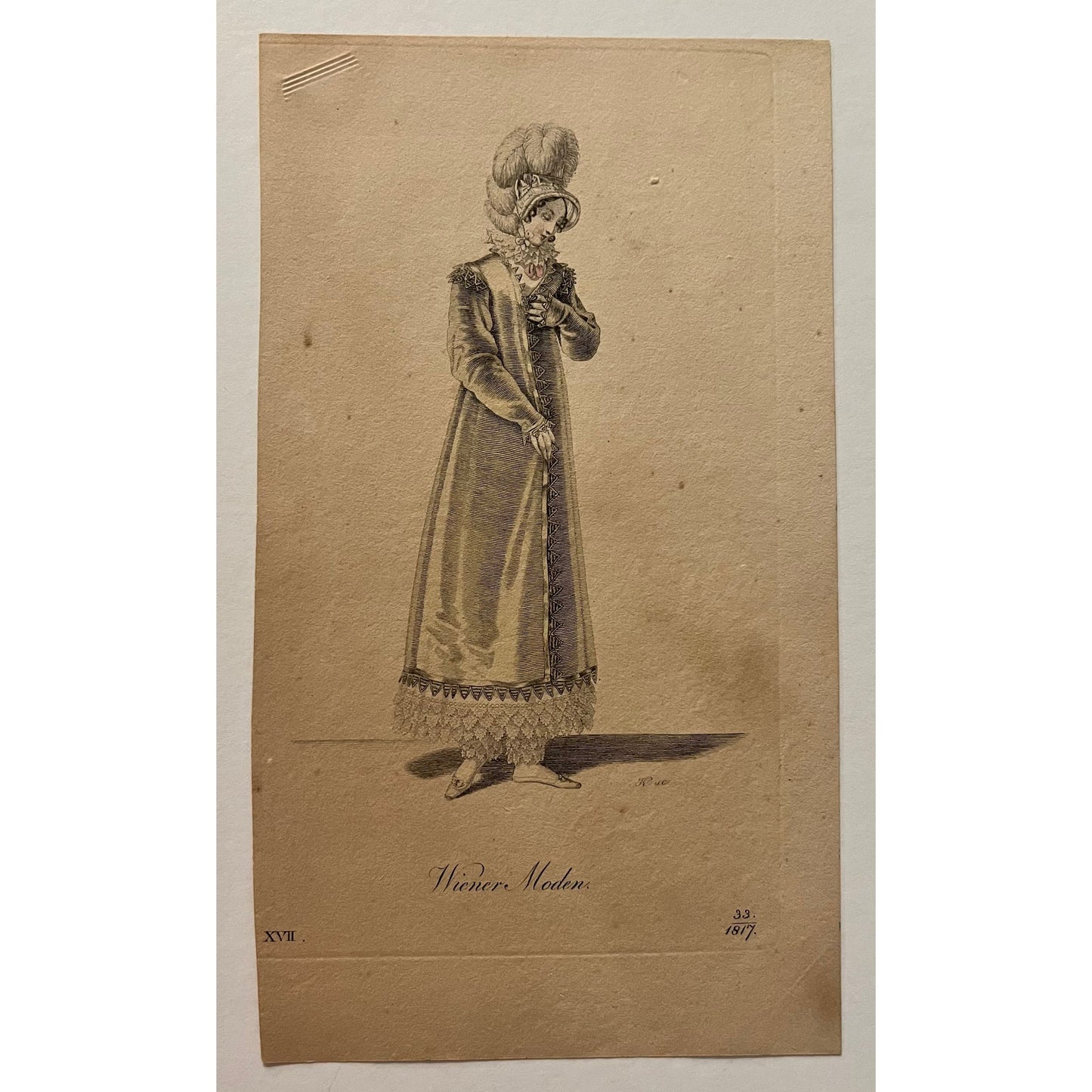 Original antique print of Viennese fashion plate from Wiener Moden, for sale by Victoria Cooper Antique Prints