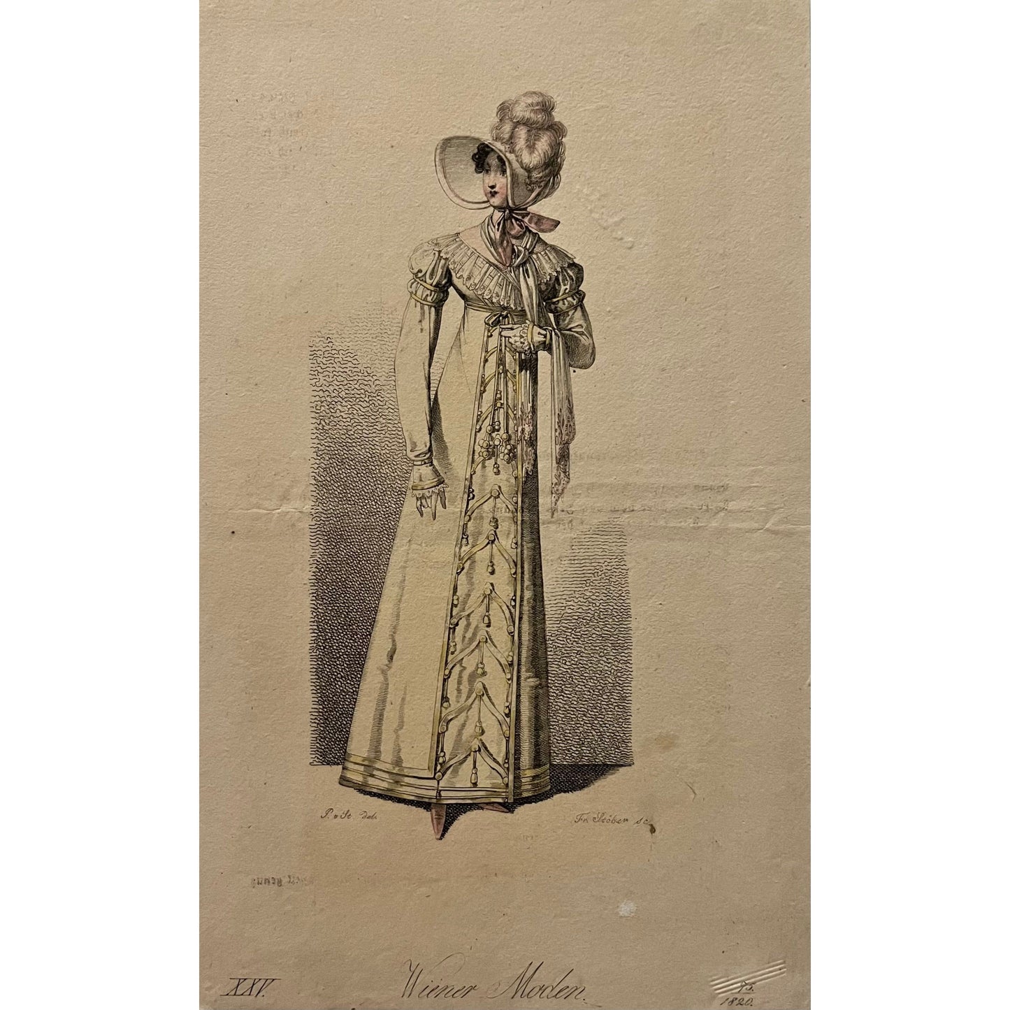 Original antique print of Viennese fashion plate from Wiener Moden, for sale by Victoria Cooper Antique Prints