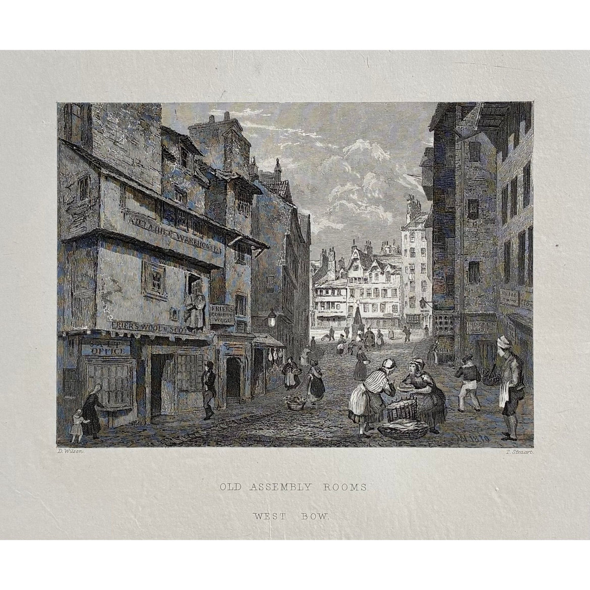 Main product image (full print): Antique steel engraving Old Assembly Rooms West Bow Edinburgh Daniel Wilson T. Steuart Hugh Paton Memorials of Edinburgh 1848