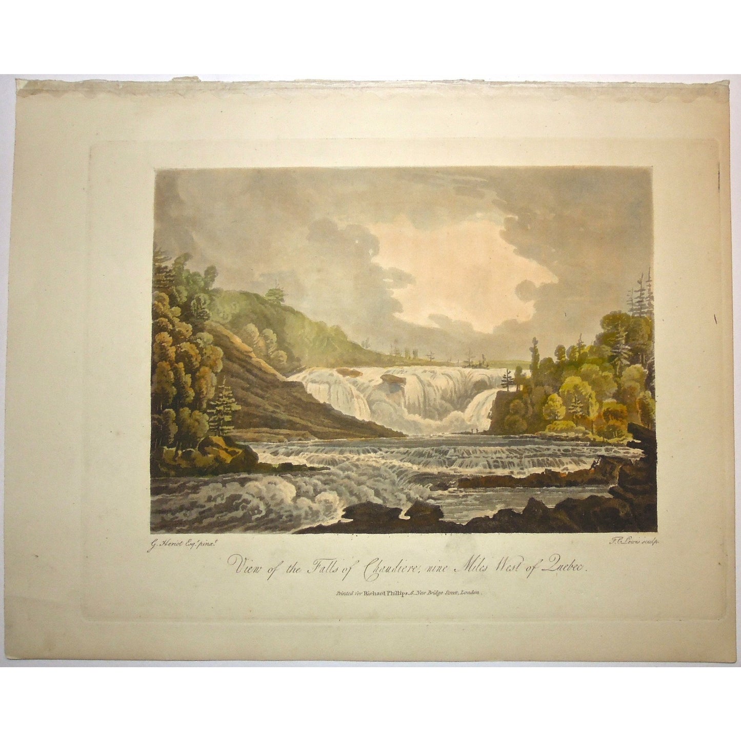 View of the Falls of Chaudière, nine Miles West of Quebec.  (B2-28a)