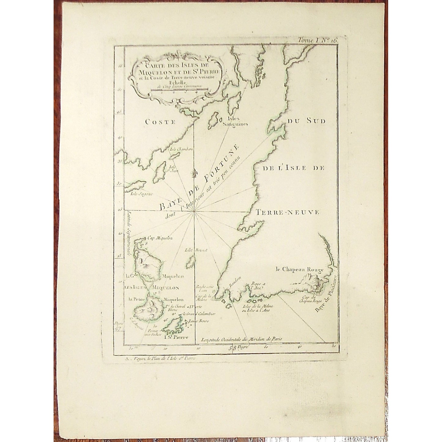 Carte des Isles de Miquelon et de St. Pierre et la Coste de Terre-neuve voisine.  (S3-13)