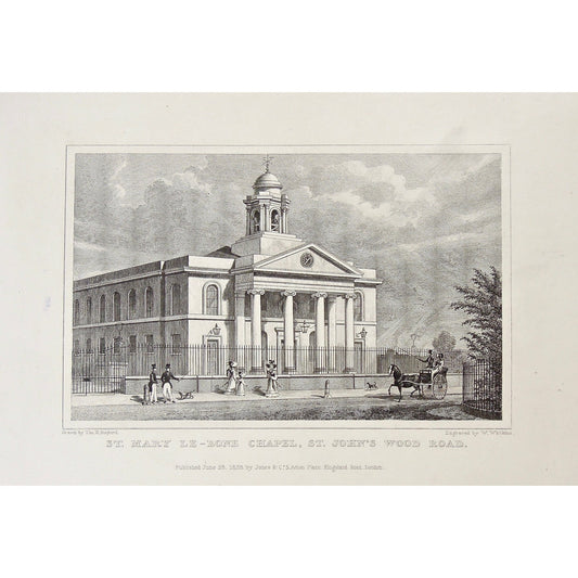 St. Mary Le-Bone Chapel, St. John's Wood Road.  (S2-35a)