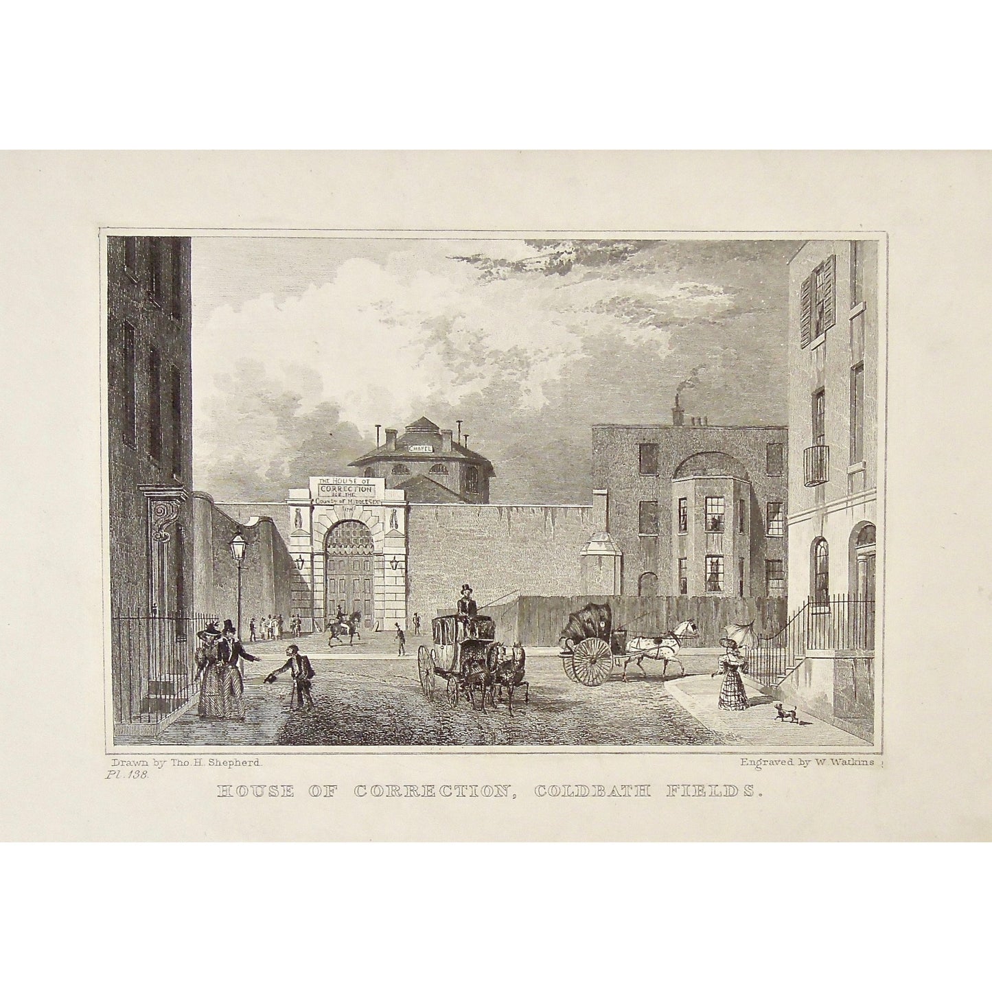 House of Correction, Coldbath Fields. / The Old Bull & Mouth Inn, St. Martins-Le-Grand, now pulled down.  (S2-47)
