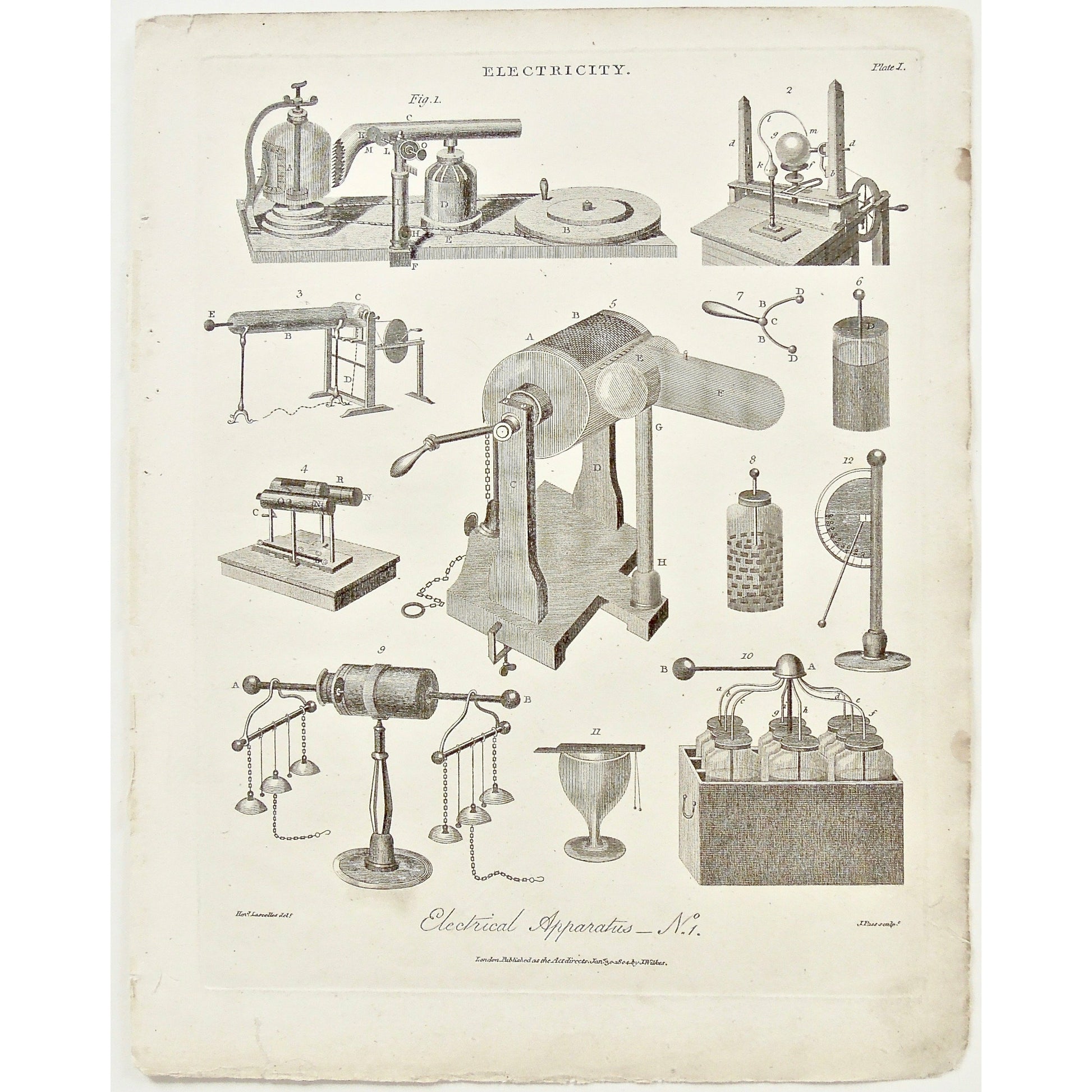 Electricity, Electric, Electrical, Electrical Apparatus, Machine, Machines, Machinery, Mechanics, Contraptions, Process, Diagram, Science, Scientific, Universal Dictionary, Dictionary, Encyclopaedia Londinensis, Encyclopedia, London, Antique Print, Antique, Prints, Vintage, Vintage Art, Art, Wall art, Decor, wall decor, Home Decor, Interior design, Interior, Historical, History, Art History, design, engraving, original, authentic, Collectors, Collectable, rare books, rare, book, printmaking, print, printers