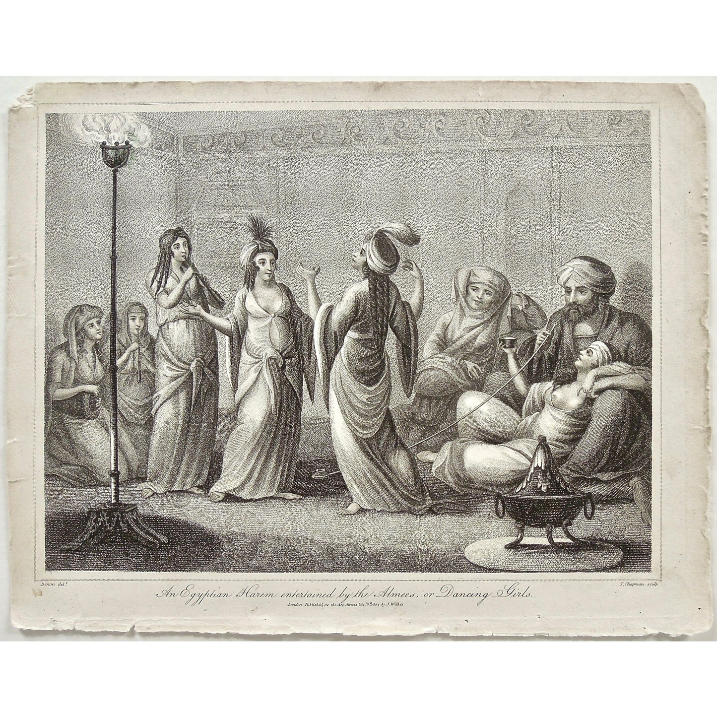 Egyptian, Egypt, Africa, African, Egyptian Harem, Harem, Entertained, Entertainment, Almees, Dancing, Dancing girls, girls, Ladies, smoking, dancing, music, Antique Prints, Prints, Antique, Original, Rare, Rare prints, printmaking, rare books, antique books, old prints, vintage prints, authentic prints, History of Art, art history, historical prints, wall decor, wall art, home decor, design, engravings, African, Hookah, Wilkes, Adlard, Champan, Encyclopedia, 1800s