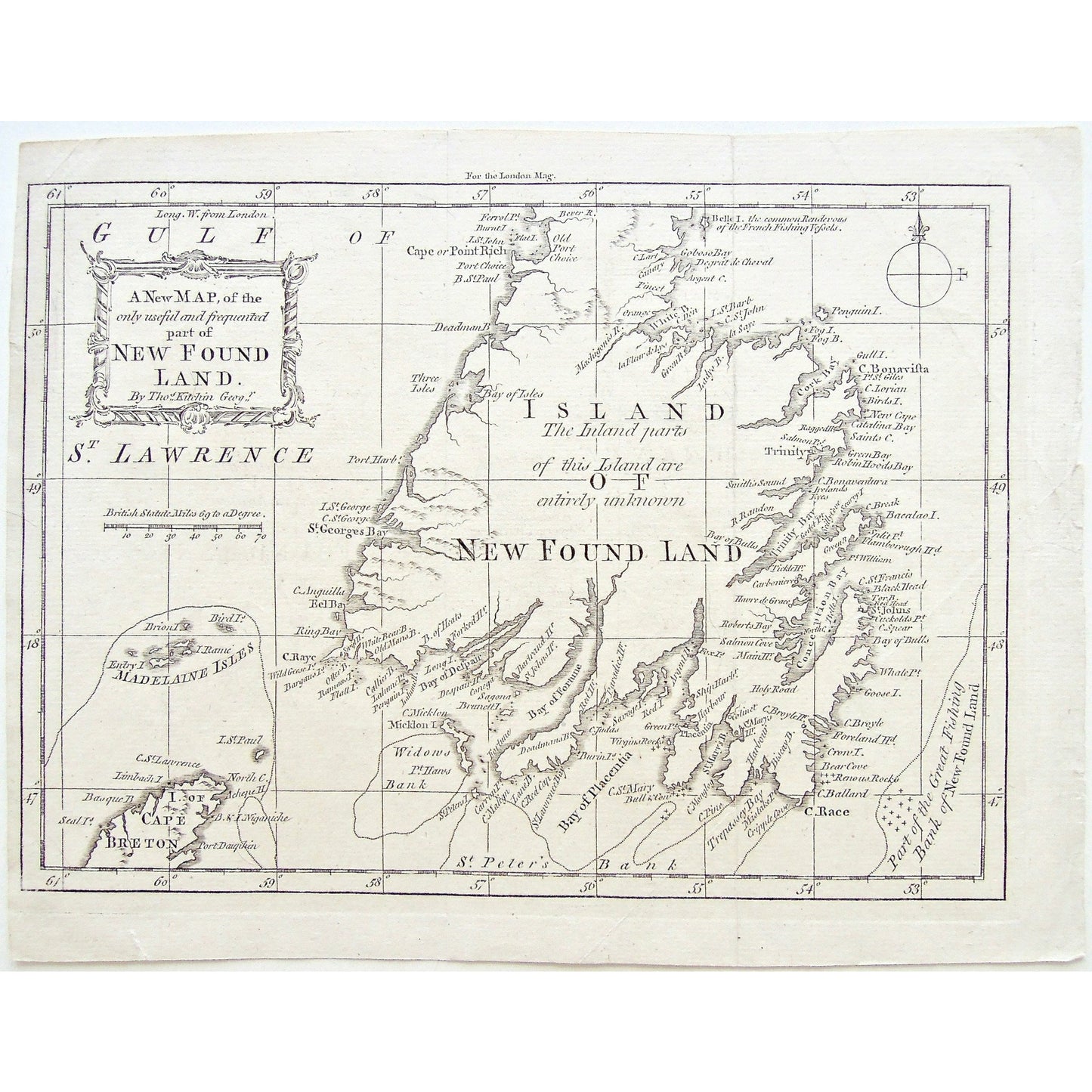 Map, Maps, Mapping, gulf, Gulf of St. Lawrence, St. Lawrence, New Foundland, Newfoundland, Ferrol Point, Burnt Island, Isle St. Jean, Island of St. John, St. Johns, Island, Cape rich, Point Rich, Old Port Choice, Beaver River, Deadman Bay, Three Isles, Bay of Isles, Port Harbour, St. George, Isle St. George, St. George's Bay, Cape Anguilla, Eel Bay, Ring Bay, Cape Raye, Wild Geese Island, Bargaus, Islands, Otter Bay, Swift Harbour, White Bear Bay, Old Mans Bay, Bay of Heats, Forked Harbour, Ramaus, Faltt Is