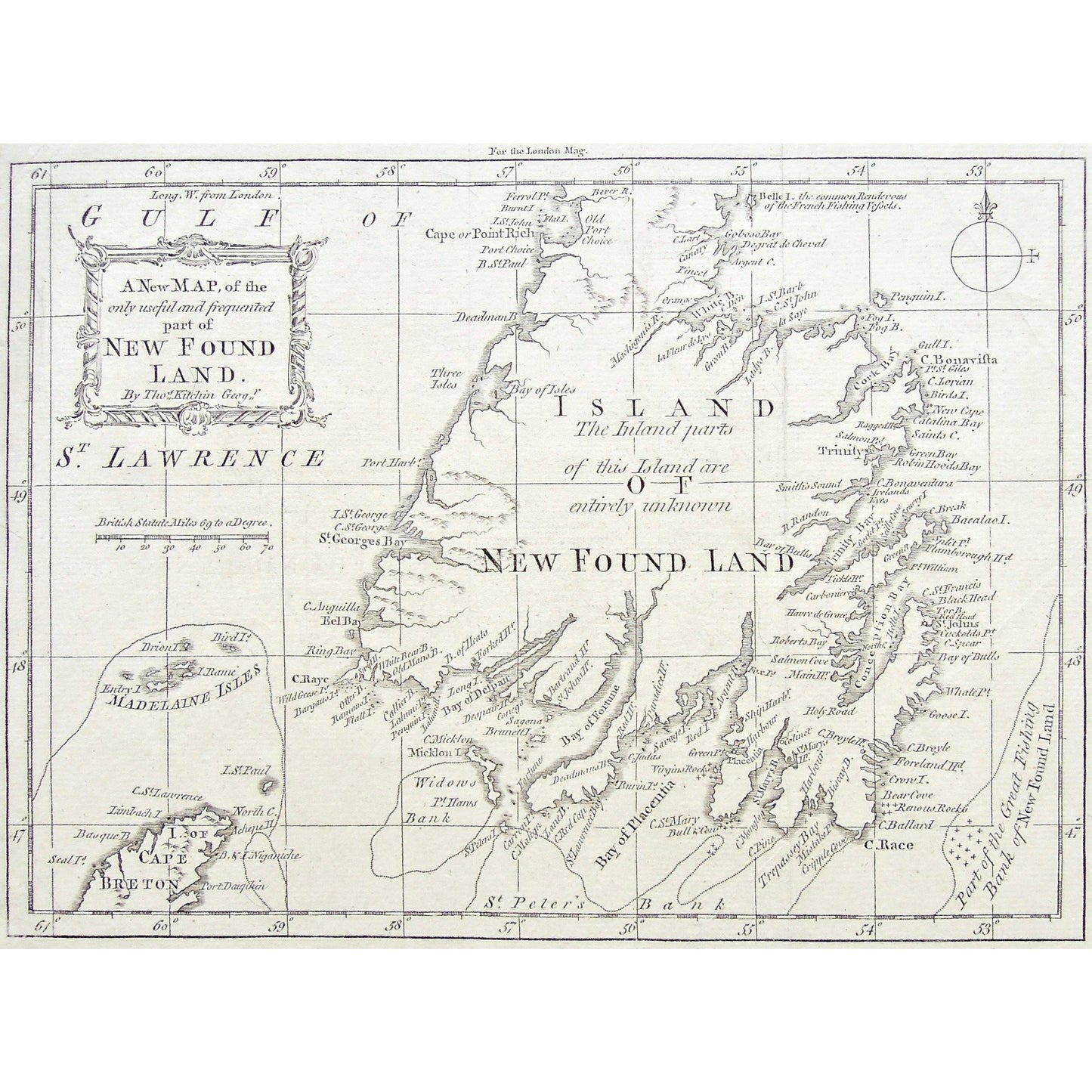 Map, Maps, Mapping, gulf, Gulf of St. Lawrence, St. Lawrence, New Foundland, Newfoundland, Ferrol Point, Burnt Island, Isle St. Jean, Island of St. John, St. Johns, Island, Cape rich, Point Rich, Old Port Choice, Beaver River, Deadman Bay, Three Isles, Bay of Isles, Port Harbour, St. George, Isle St. George, St. George's Bay, Cape Anguilla, Eel Bay, Ring Bay, Cape Raye, Wild Geese Island, Bargaus, Islands, Otter Bay, Swift Harbour, White Bear Bay, Old Mans Bay, Bay of Heats, Forked Harbour, Ramaus, Faltt Is