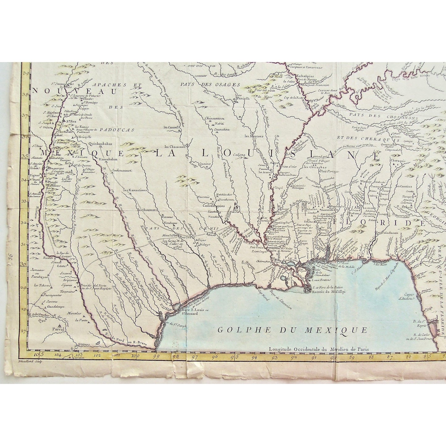 Carte de la Louisiane, Cours du Mississipi, Cours du Mississippi, Cours, Mississippi, Mississippi River, Pais, Voisins, Carte, Cartes, Maps, Map, Mapping, Chart, Charts, Charting, Lac Huron, Lac Ontario, Lac Erie, Lac Michigan, Lake Ontario, Lake Erie, Lake Michigan, Lake Huron, Pays de iroquois, Iroquois, Nouvelle Angleterre, New England, Cape Anne, Boston, Cape Cod, Plymouth, Long Island, Rhode Island, Nauset, Nanset, Pennsylvania, Nouvelle Jersey, New Jersey, Virginie, Virginia, Caroline, Carolinas, Cape