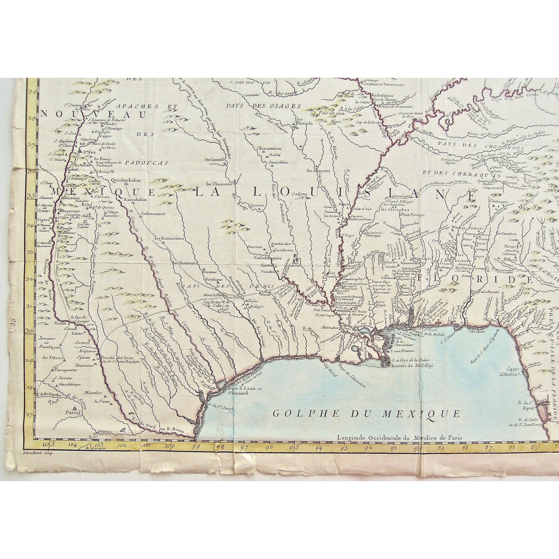 Carte de la Louisiane, Cours du Mississipi, Cours du Mississippi, Cours, Mississippi, Mississippi River, Pais, Voisins, Carte, Cartes, Maps, Map, Mapping, Chart, Charts, Charting, Lac Huron, Lac Ontario, Lac Erie, Lac Michigan, Lake Ontario, Lake Erie, Lake Michigan, Lake Huron, Pays de iroquois, Iroquois, Nouvelle Angleterre, New England, Cape Anne, Boston, Cape Cod, Plymouth, Long Island, Rhode Island, Nauset, Nanset, Pennsylvania, Nouvelle Jersey, New Jersey, Virginie, Virginia, Caroline, Carolinas, Cape