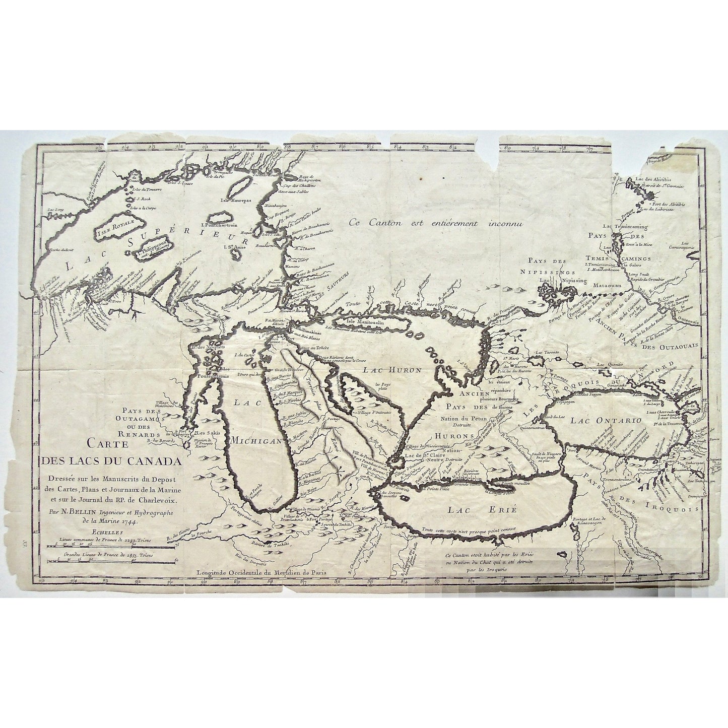 Carte de Lacs du Canada, Carte, Cartes, Lacs Du Canada, Map, Maps, Mapping, Chart, Charts, Charting, Canadian lakes, Lakes in Canada, Canton Inconnu, Lac Erie, Lake Erie, Lac Huron, Lake Huron, Lac Michigan, Lake Michigan, Lac Supérieur, Lake Superior, Pays des Outagames, Outagames, Pays des Renards, Ancien Pays des Hurons, Hurons, Lac de Ste. Claire. Lac Ontario, Lake Ontario, Pays des Nipissings, Nipissings, Pays des Iroquios, Iroquois, Les Iroquois du nord, Northern Iroquois, Ancien Pays Outaouais, Outa