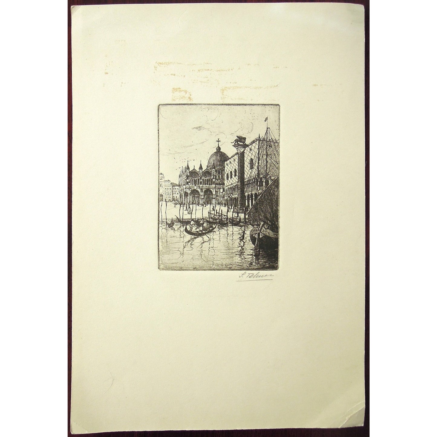 Untitled: Venice, signed etching  (B5-A-21)