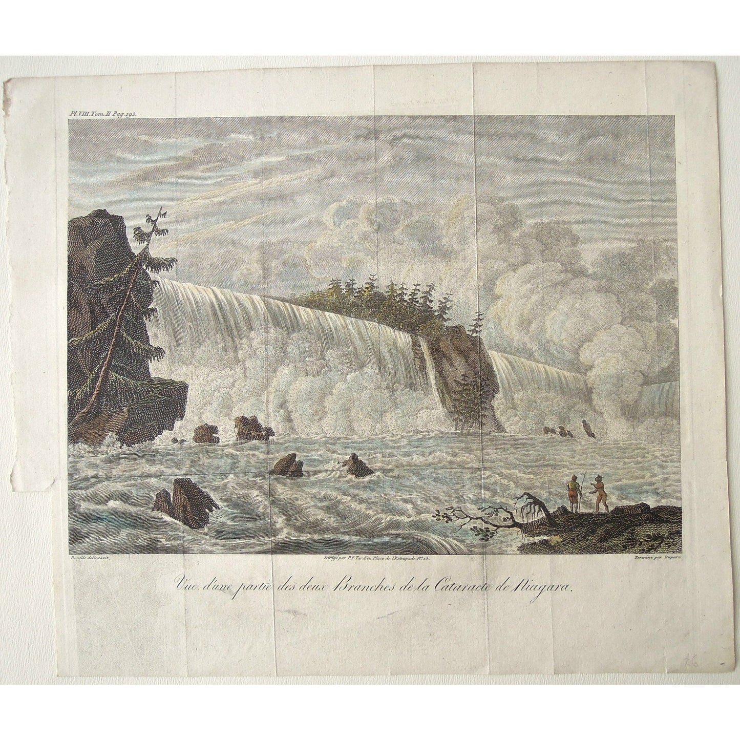 Vue d'une partie des deux Branches de la Cataracte de Niagara. Dirigé par P.F. Tardieu, Place de l'Estrapade No. 18.  (B1-13)